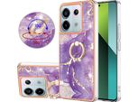 Custodia In Marmo Per Xiaomi Redmi Note 13 Pro 5G, Custodia Protettiva In Silicone Tpu Con Supporto Ad Anello Colorato