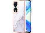 Custodia Per Honor X7B, Sottile Marmo Antiurto Custodia Morbida Tpu Paraurti Bianco