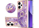 Custodia In Marmo Per Xiaomi Redmi Note 13 Pro+ 5G, Custodia Protettiva In Silicone Tpu Con Supporto Ad Anello Colorato