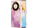Custodia Per Honor X9B, Sottile Marmo Antiurto Custodia Morbida Tpu Paraurti Rosa