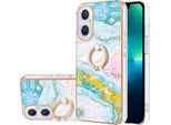 Custodia Marble Per Oneplus Nord N20 5G, Custodia Protettiva In Silicone Tpu Con Supporto Ad Anello Blu