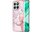 Custodia Per Honor X8B, Sottile Marmo Antiurto Morbido Tpu Custodia Paraurti Oro Rosa