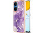 Custodia Per Honor X7, Sottile Marmo Antiurto Morbido Tpu Custodia Paraurti Viola