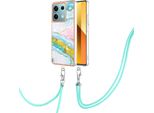 Custodia Con Cinturino Per Xiaomi Redmi Note 13 5G, Paraurti In Tpu Morbido, Custodia Protettiva, Con Cinturino Regolabile Turchese