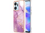Custodia Per Honor X7A, Sottile Marmo Antiurto Morbido Tpu Paraurti Rosa