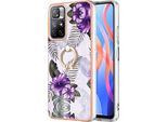 Custodia Per Xiaomi Redmi Note 11 5G, Custodia Protettiva In Silicone Tpu A Fantasia Con Supporto Ad Anello Viola