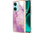 Custodia Per Oneplus Nord CE3, Sottile Marmo Antiurto Morbido Tpu Paraurti Rosa