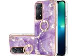 Custodia In Marmo Per Xiaomi Redmi Note 11 Pro 5G/4G, Custodia Protettiva In Silicone Tpu Con Supporto Ad Anello Colorato