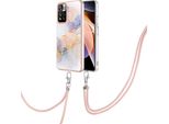 Custodia Con Cinturino Per Xiaomi Redmi Note 11 5G, Custodia In Tpu A Fantasia Con Cinturino Regolabile Grigio