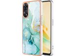 Custodia Per Oppo Reno8 T 4G, Sottile Marmo Antiurto Morbido Tpu Paraurti Verde