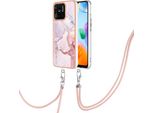 Custodia Con Cinturino Per Xiaomi Redmi 10C, Paraurti In Tpu Morbido, Custodia Protettiva, Con Cinturino Regolabile Oro Rosa