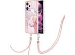 Custodia Con Cinturino Per Xiaomi Poco X5 Pro/Redmi Note 12 Pro 5G, Paraurti In Tpu Morbido, Custodia Protettiva, Con Cinturino Regolabile Oro Rosa
