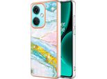 Custodia Per Oneplus Nord CE3, Sottile Marmo Antiurto Morbido Tpu Custodia Paraurti Turchese