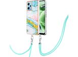 Custodia Con Cinturino Per Xiaomi Poco X5 /Redmi Note 12 5G, Paraurti In Tpu Morbido, Custodia Protettiva, Con Cinturino Regolabile Turchese