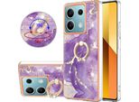 Custodia In Marmo Per Xiaomi Redmi Note 13 5G, Custodia Protettiva In Silicone Tpu Con Supporto Ad Anello Colorato