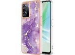 Custodia Per Oneplus Nord N300, Sottile Custodia In Marmo Antiurto In Tpu Morbido Purple