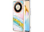 Custodia Per Honor X9B, Sottile Marmo Antiurto Custodia Morbida Tpu Paraurti Turchese