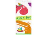 Unique Party - Tovaglia Dinosauro Per Festa, Plastica, Buon Compleanno SG35351 (Taglia Unica) (Colorato)