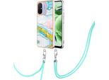 Custodia Con Cinturino Per Xiaomi Redmi 12C, Paraurti In Tpu Morbido, Custodia Protettiva, Con Cinturino Regolabile Turchese