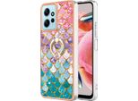 Custodia Per Xiaomi Redmi Note 12 4G, Custodia Protettiva In Silicone Tpu A Fantasia Con Supporto Ad Anello Colorful
