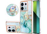 Custodia In Marmo Per Xiaomi Redmi Note 13 Pro 5G, Custodia Protettiva In Silicone Tpu Con Supporto Ad Anello Caffè