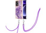 Custodia Con Cinturino Per Xiaomi Poco F5 /Redmi Note 12 Turbo, Paraurti In Tpu Morbido, Custodia Protettiva, Con Cinturino Regolabile Viola