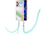 Custodia Con Cinturino Per Xiaomi Redmi Note 12 Pro+, Paraurti In Tpu Morbido, Custodia Protettiva, Con Cinturino Regolabile Turchese