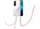 Custodia Con Cinturino Per Xiaomi Redmi Note 11 4G/Note 11S, Paraurti In Tpu Morbido, Custodia Protettiva, Con Cinturino Regolabile Bianco