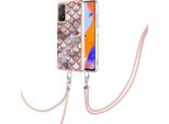 Custodia Con Cinturino Per Xiaomi Redmi Note 11 Pro 5G/4G, Custodia In Tpu A Fantasia Con Cinturino Regolabile Caffè