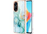 Custodia Per Oppo A98, Sottile Marmo Antiurto Morbido Tpu Paraurti Verde