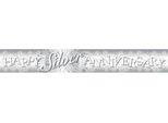 Amscan - Design Olografico - Bandiera, Anniversario - Foil SG35473 (Taglia Unica) (Argento)
