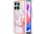 Custodia Per Honor X6A, Sottile Marmo Antiurto Morbido Tpu Custodia Paraurti Oro Rosa