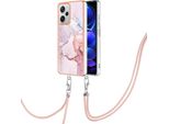 Custodia Con Cinturino Per Xiaomi Redmi Note 12 Pro+, Paraurti In Tpu Morbido, Custodia Protettiva, Con Cinturino Regolabile Oro Rosa