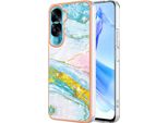 Custodia Per Honor 90 Lite 5G, Sottile Marmo Antiurto Morbido Tpu Paraurti Turchese