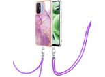 Custodia Con Cinturino Per Xiaomi Redmi 12C, Paraurti In Tpu Morbido, Custodia Protettiva, Con Cinturino Regolabile Rosa