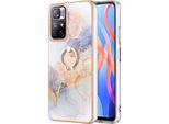 Custodia Per Xiaomi Redmi Note 11 5G, Custodia Protettiva In Silicone Tpu A Fantasia Con Supporto Ad Anello Grigio
