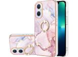 Custodia Marble Per Oneplus Nord N20 5G, Custodia Protettiva In Silicone Tpu Con Supporto Ad Anello Grigio