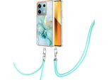 Custodia Con Cinturino Per Xiaomi Redmi Note 13 5G, Paraurti In Tpu Morbido, Custodia Protettiva, Con Cinturino Regolabile Verde