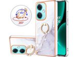 Custodia Marble Per Oneplus Nord CE3, Custodia Protettiva In Silicone Tpu Con Supporto Ad Anello Gold