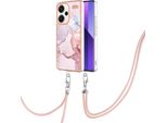 Custodia Con Cinturino Per Xiaomi Redmi Note 13 Pro+ 5G, Paraurti In Tpu Morbido, Custodia Protettiva, Con Cinturino Regolabile Oro Rosa