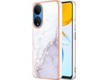 Custodia Per Honor X7, Sottile Marmo Antiurto Custodia Morbida Tpu Paraurti Bianco