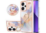 Custodia Per Xiaomi Redmi Note 13 Pro+ 5G, Custodia Protettiva In Silicone Tpu A Fantasia Con Supporto Ad Anello Grigio