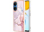 Custodia Per Honor X7, Sottile Marmo Antiurto Morbido Tpu Custodia Paraurti Oro Rosa