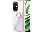 Custodia Marble Per Oneplus Nord Ce 3 Lite / Nord N30, Custodia Protettiva In Silicone Tpu Con Supporto Ad Anello Oro