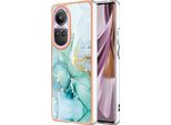 Custodia Per Oppo Reno10 Pro 5G, Sottile Marmo Antiurto Morbido Tpu Paraurti Verde