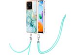 Custodia Con Cinturino Per Xiaomi Redmi 10C, Paraurti In Tpu Morbido, Custodia Protettiva, Con Cinturino Regolabile Verde