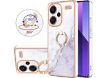 Custodia In Marmo Per Xiaomi Redmi Note 13 Pro+ 5G, Custodia Protettiva In Silicone Tpu Con Supporto Ad Anello Oro