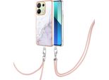 Custodia Con Cinturino Per Xiaomi Redmi Note 13 4G, Paraurti In Tpu Morbido, Custodia Protettiva, Con Cinturino Regolabile Bianco