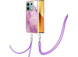 Custodia Con Cinturino Per Xiaomi Redmi Note 13 5G, Paraurti In Tpu Morbido, Custodia Protettiva, Con Cinturino Regolabile Rosa