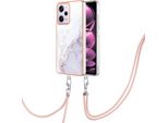Custodia Con Cinturino Per Xiaomi Poco X5 Pro/Redmi Note 12 Pro 5G, Paraurti In Tpu Morbido, Custodia Protettiva, Con Cinturino Regolabile Bianco